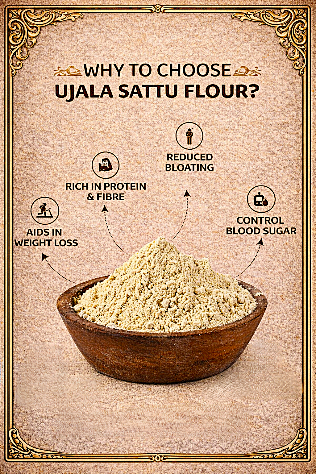 Ujala Foods  Sattu (200g) – Natural Protein, Energy & Daily Nutrition